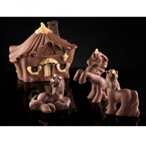 Szilikon forma 3D Unikornis 3D tépőforma, 7,2 x 4,3 x H 9,5 cm - Img 2