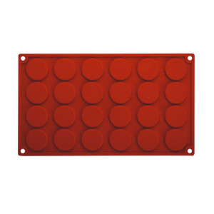 Szilikon forma Florentine korongok Ø 3,5 x H 0,5 cm, 24 üreg, 5 ml - Img 3