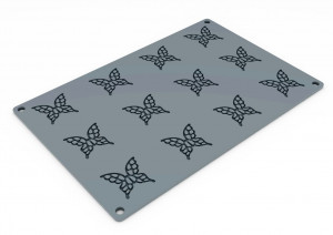 Szilikon Gourmand pillangó forma 4 x 3,9 x 0,2 cm, 12 üreggel - Img 2