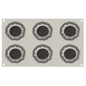 Szilikon tökfőzelék Ø 6,7 x H 5 cm, 6 üreg x 100 ml - Img 3