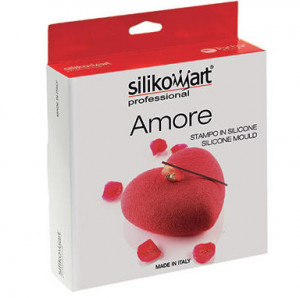 Szilikon tortaforma Szív 3D Amore + vágó, 14,2 x 13,7 x H 5 cm - Img 2