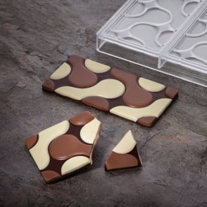 Tablete Ciocolata 15.4 x 7.7 x H 0.8 cm - Matrita policarbonat Puzzle, 3 cavitati, 100 gr - Img 3