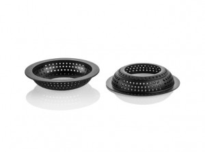 Tarte 3D kerek kerek ovális szegélyek Ø8xh2cm - hőre lágyuló réz mikroperforált, 6 darabos készlet - Img 2