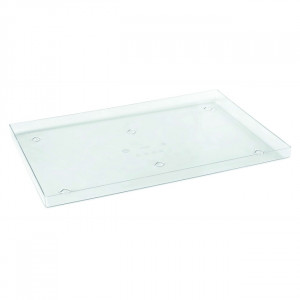 Tava 60 x 40 x H 2.8 cm, pentru Stocare si Depozitare, Policarbonat Transparent - Img 1