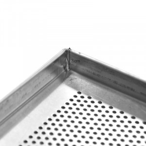 Tava Aluminiu Perforat - 4 Margini, 60 x 40 x H 3 cm