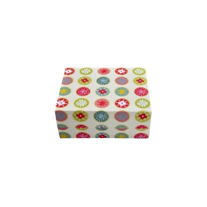 Téglalap alakú sivatagi doboz, karton Kaleidoszkóp Design 17 x 20,7 x H 9 cm - Img 2