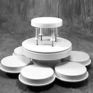 Torta / büféállvány modell Daisy, 8 tányér, Ø 90 x H 45 cm - Img 2