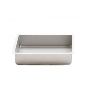 Tray Top, Rectangular Straight Edged Cake Top, 38 x 25 x H 7.5 cm, Anodised Aluminium - Img 1