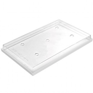 Tray with Transparent Lid 60 x 40 x H 8.5 cm, for Storage and Storage, Polycarbonate - Img 1