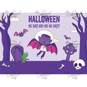 Vafa imprimata Halloween Model 18, A4 - Cofetarul Istet