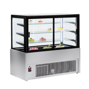 Ventilated display cabinet Kristall with cooling unit, without storage space, 150 (L) x77 (W) x138 (H)cm - Img 2