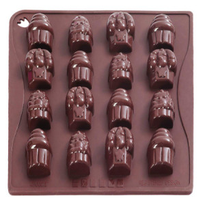 Силиконова форма за кексчета Chocoice, 16 кухини - Img 1