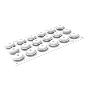 Силиконова форма за понички Ø 3,4 x H 1,6 cm, 18 кухини x 12 ml - Img 3