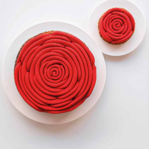 Силиконова форма за торта 3D Rose Ø 18 x H 4,5 cm, 960 ml - Img 2