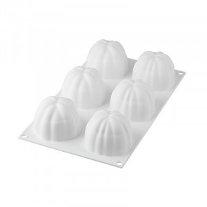 Силиконова форма Bloom Ø 6,8 x h 5,2 cm, 6 кухини - Img 3
