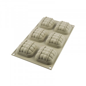 Силиконова форма Mini Eleganza 7 x 7 x H 3 cm, 6 кухини, 100 ml - Img 4