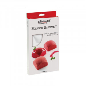 Силиконова форма Square Sphere 6 x 6 x H 3,9 cm, 8 кухини, 110 ml - Img 5