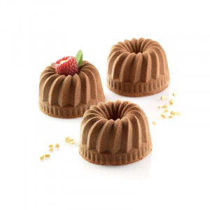 Силициева форма за Gugelhopf, Ø 7,5 x H 4 cm, 6 кухини, 100 ml (SF209) - Img 2