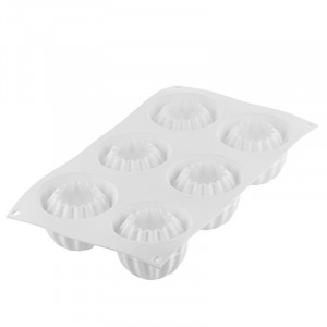 Силициева форма Supernova 3D, Ø 6,4 x H 5,6 cm, 6 кухини, 105 ml - Img 4