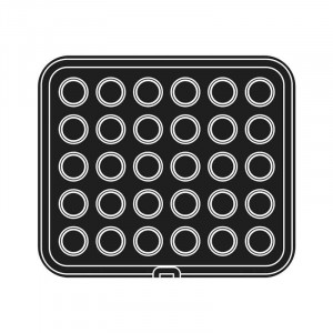 Форма за готвене Cookmatic Cookmatic Model 46 Profil Neted, Ø 3,5 - 4,2 x H 1,8 cm, 30 кухини - Img 2