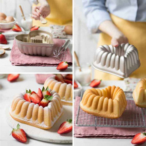 Форма за печене Модел Beatrice Mini, 16 x 16 x H 6 cm, алуминий с незалепващо покритие - Img 3