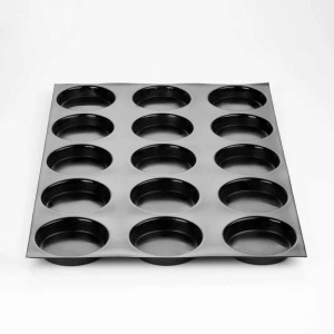 Форма за силиконови влакна 60x40cm 15 cav. Диск Ø 10,5 x H 2 cm, 135 ml - Img 3