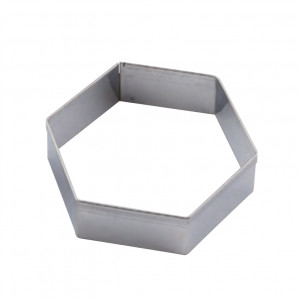 Шестоъгълни ножове от неръждаема стомана Ø 4,2 - 7,5 x H 2 cm, кутия 7 бр. - Img 2