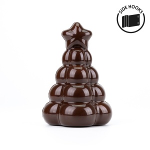 3D Chocolate mould, Rigid Plastic with Clamps, Christmas tree Ø 11.8 x H 17.25 cm, 85 gr - Img 2