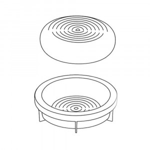 3D Silicon Cake Tin 3D Top Ø18xH4.5cm - Img 2