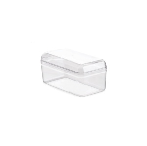 Átlátszó cukorkásdoboz, 14,4 x 7,7 x H7 cm, 10 db-os készlet