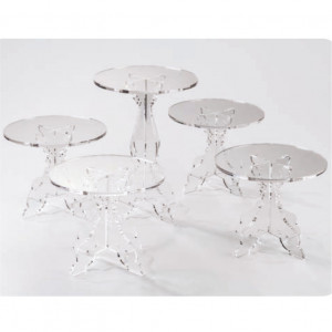 Baroque Crystal Sideboard, Transparent Plexiglas, Ø26xH21cm - Img 1
