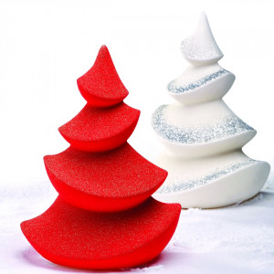 Brad Craciun Wave 3D, Ø16xh20cm - Kit Matrite Plastic 2 Subiecte