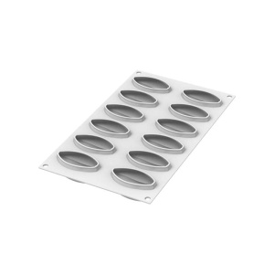 Cacao 3D 6.7 x 3.7 x H 2.6 cm - Silicone mould, 12 cavities x 30 ml + cutter - Img 3