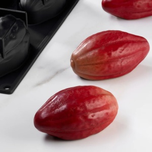 Cacao 3D, 9.6 x 5.5 x H 4.5 cm - Forma Silicon Forcone Monoportii, 12 cavitati x 120 ml