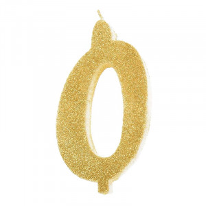 Cake Candle XL H 12 cm, Figure 0, Gold - Img 1