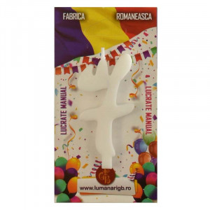 Cake Candle XL H 12 cm, Figure 7, White - Img 2
