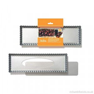 Cake Tray with Scalloped Edges and Removable Base, 35 x 11 x H 2.5 cm, Non-stick Steel - Img 2
