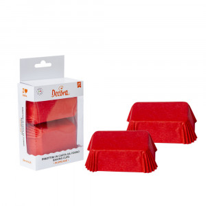 Chese Dreptungh. Hartie Rosu 8 x 5 x H 3.2 cm, 36 buc