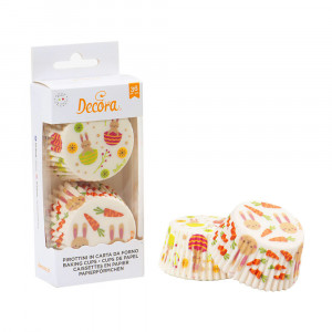 Chese L Hartie 2 Modele Iepurasi/Paste, Ø 5 x H 3.2 cm, 36 buc - Img 1