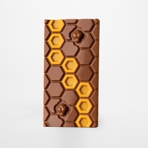Chocolate Bars 14 x 7 x H 1.41 cm – Honeycomb-patterned polycarbonate mould, 3 cavities, 100 g