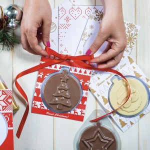 Chocolate Christmas Cards - Set of 8 Plastic Moulds and Packaging Accessories - Img 4