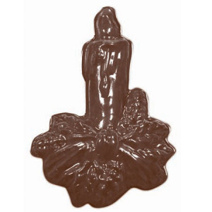 *Christmas Candle Decorations 8 Chocolate Plastic Moulded Chocolate 8 Candle Decorations