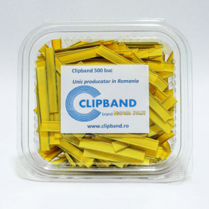 Clipband sárga 0,6 mm, 5 cm-es elővágott, 500 db - Img 1
