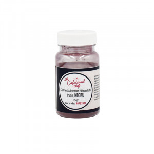 Colorant Alimentar Hidrosolubil Pudra, Negru, 25 gr