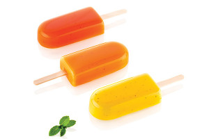 Cremino Silicone Ice Cream Mould, 2 moulds x 6 cavities 9.2 x 4.5 x H 2.3 cm + tray + 50 sticks - Img 3