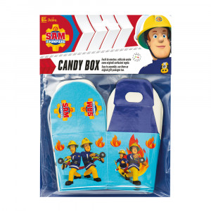 Cutii Party Pompierul Sam, Carton Impermeabil, 7 x 7 x H 8 cm, 6 Buc - Img 2