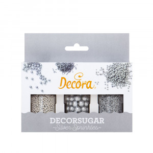 Decor Decor Zahar Mixt Silver Sprinkles Ø 1.5 - 8 mm, 85 gr - Img 1