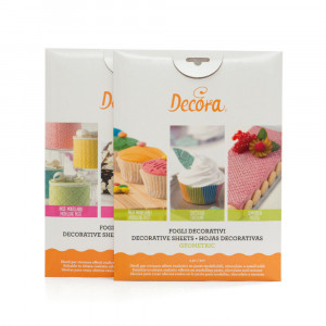 Decor Relief Chocolate/Sugar Paste, Set of 8 A4 Plastic Sheets, 29.7x21 cm, 4 designs - Img 3