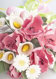 Decor Sugar - Orchid R 8 cm, 3 colours, 6 pcs - Img 3