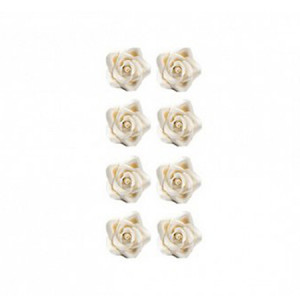 Decor Sugar - White Roses - White Roses R 2cm, 56 pieces